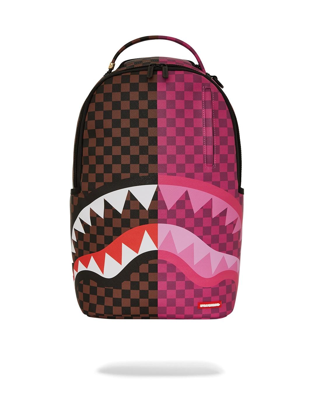 Zaino split sip pink check 910B6286 NSZ SPRAYGROUND 