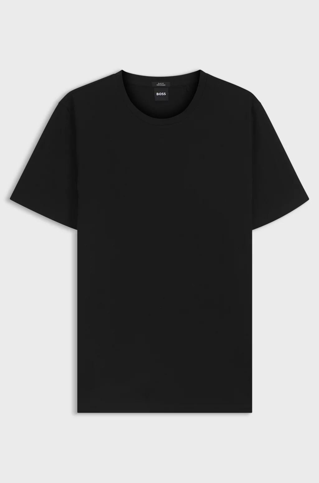 T-shirt a maniche corte slim fit in cotone mercerizzato 50468395 001 BOSS 