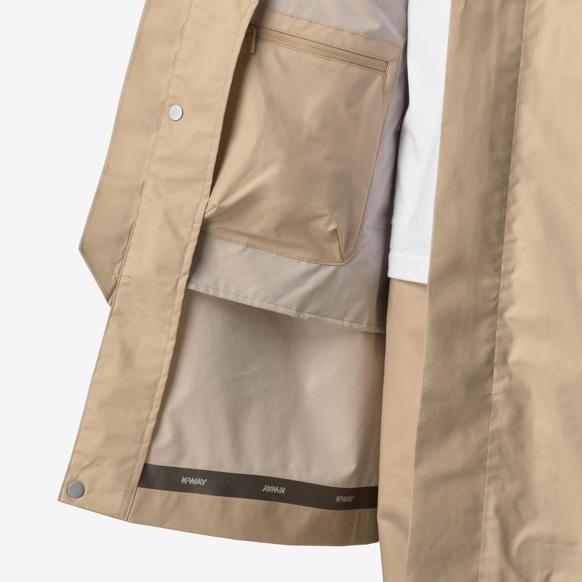 Giacca Urbana Uomo 3/4 Beige con Dettagli Tecnici K4131TW AZI K-WAY 