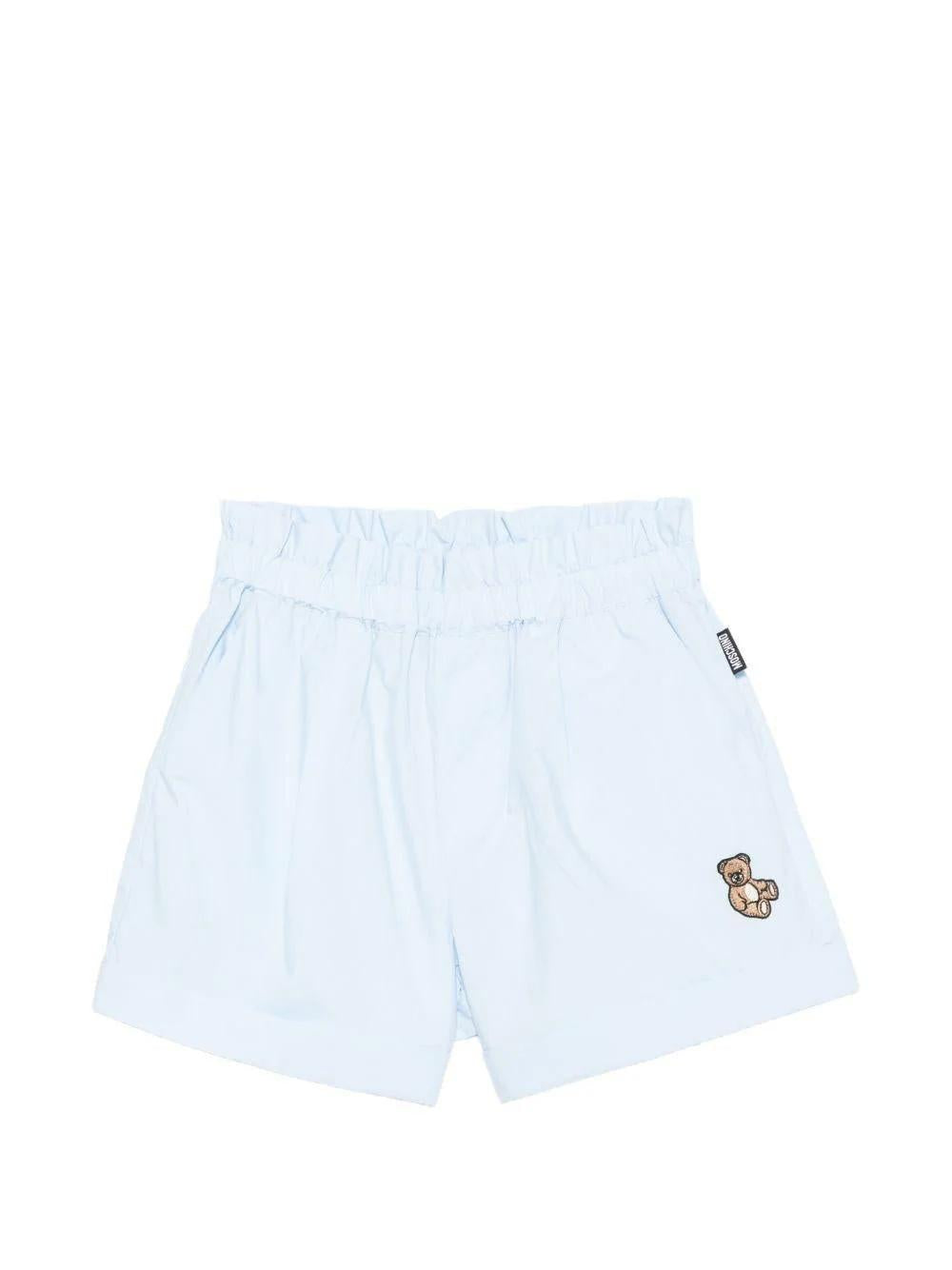 Shorts con vita elasticizzata HDQ01YLLA10 40543 MOSCHINO KID 