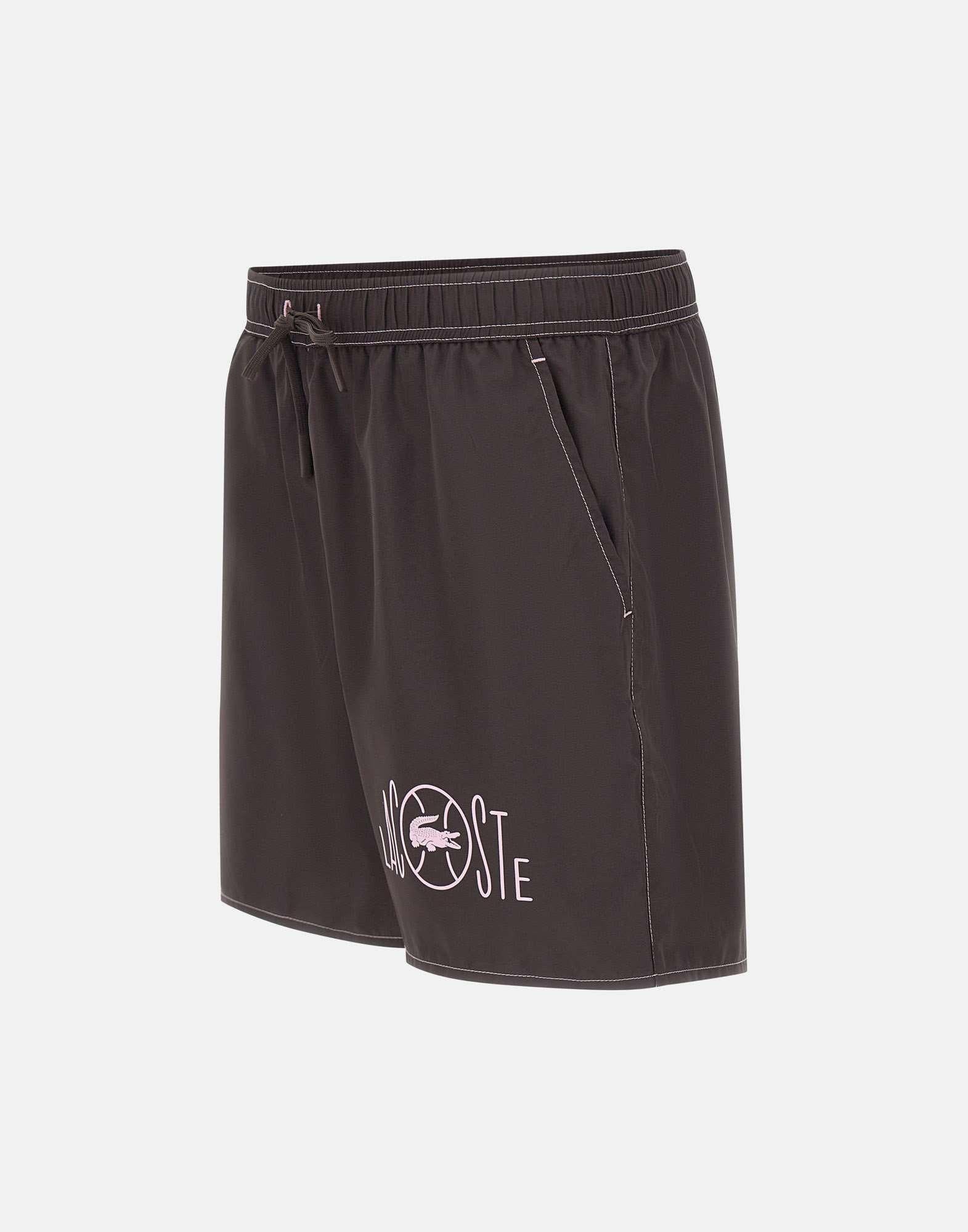 Boxer mare midi con monogramma stampato MH1887 3LA LACOSTE 