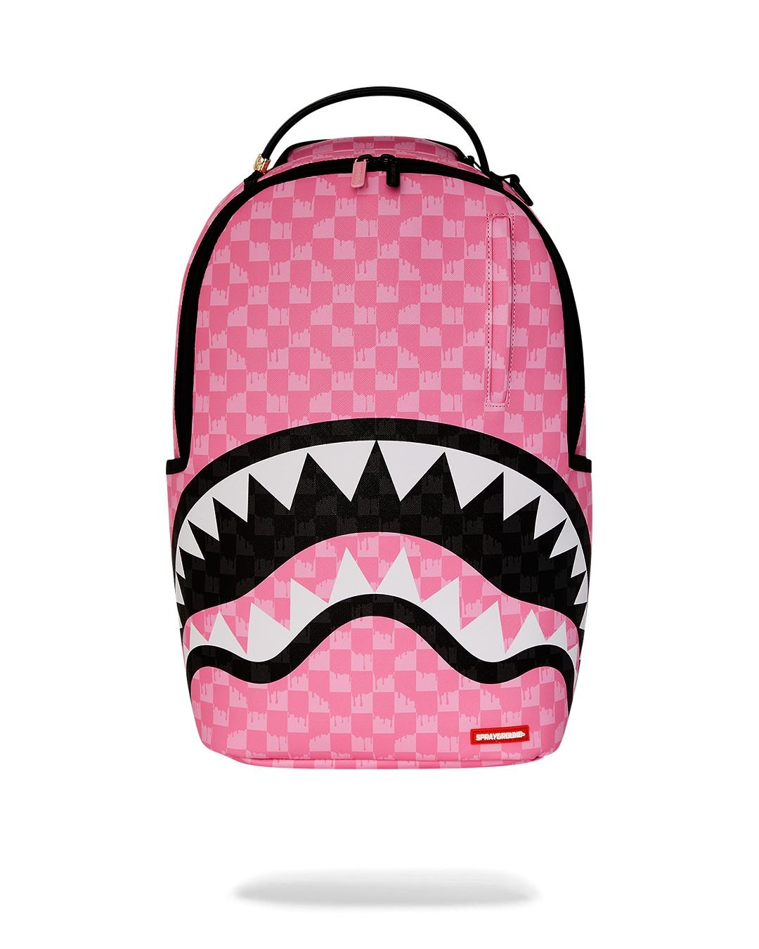 Zaino pink and black drip check 910B7694 NSZ SPRAYGROUND 