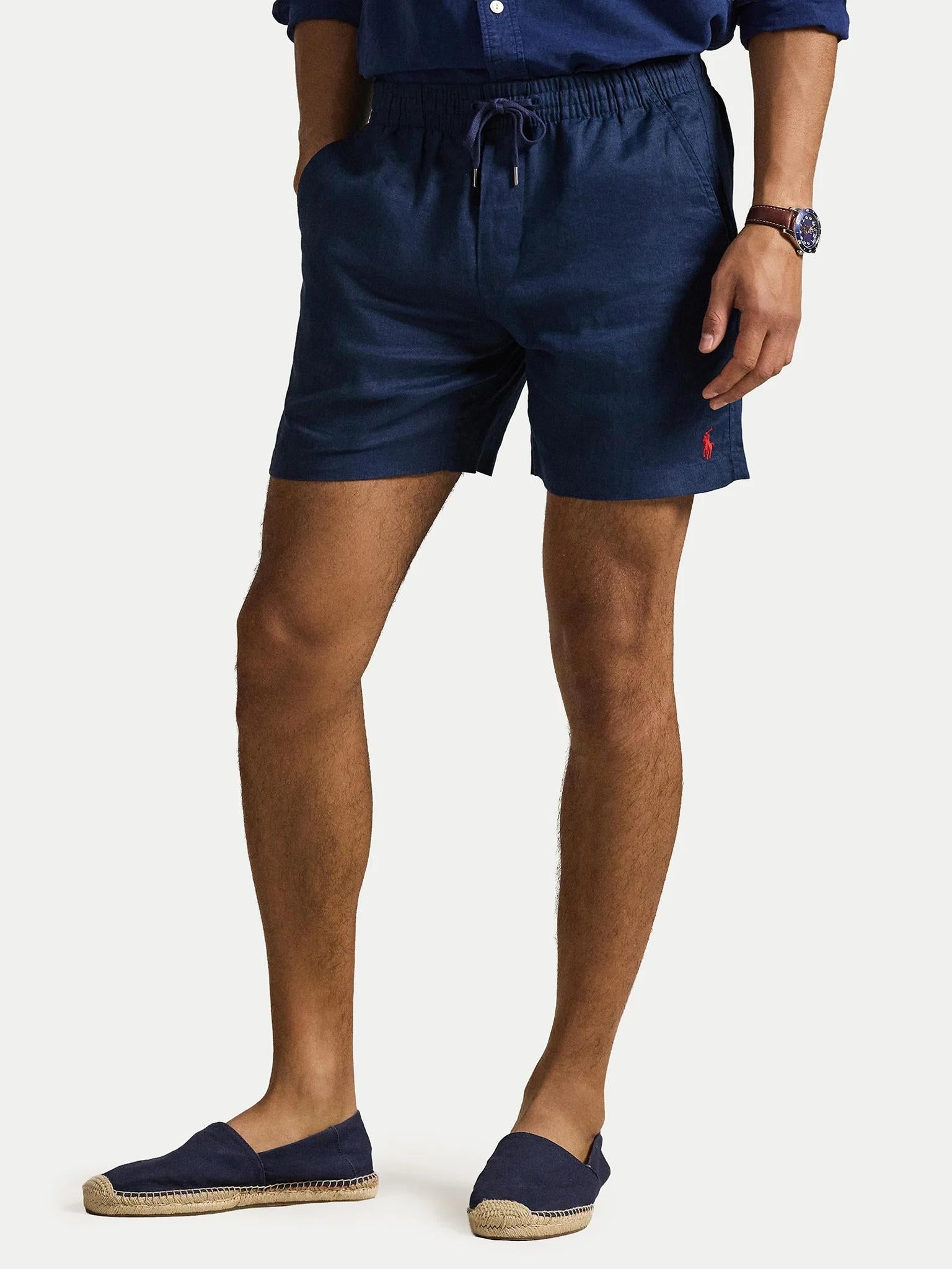 Short Prepster Polo in lino da 15 cm 710P08205 001 POLO RALPH LAUREN 