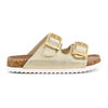 Laminated fabric sandal