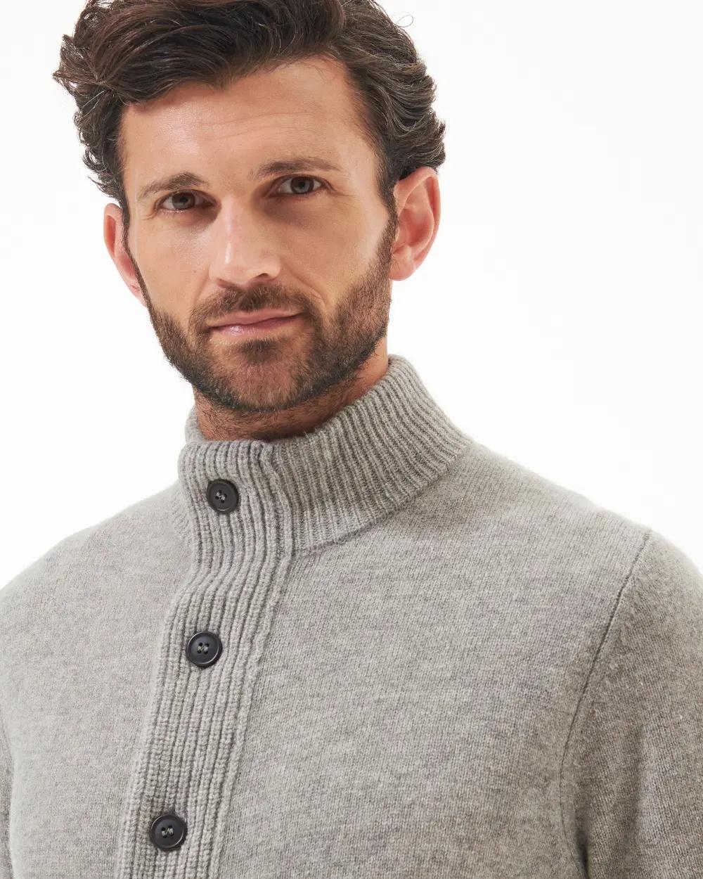 Maglione con zip Patch MKN0731 ST16 BARBOUR 