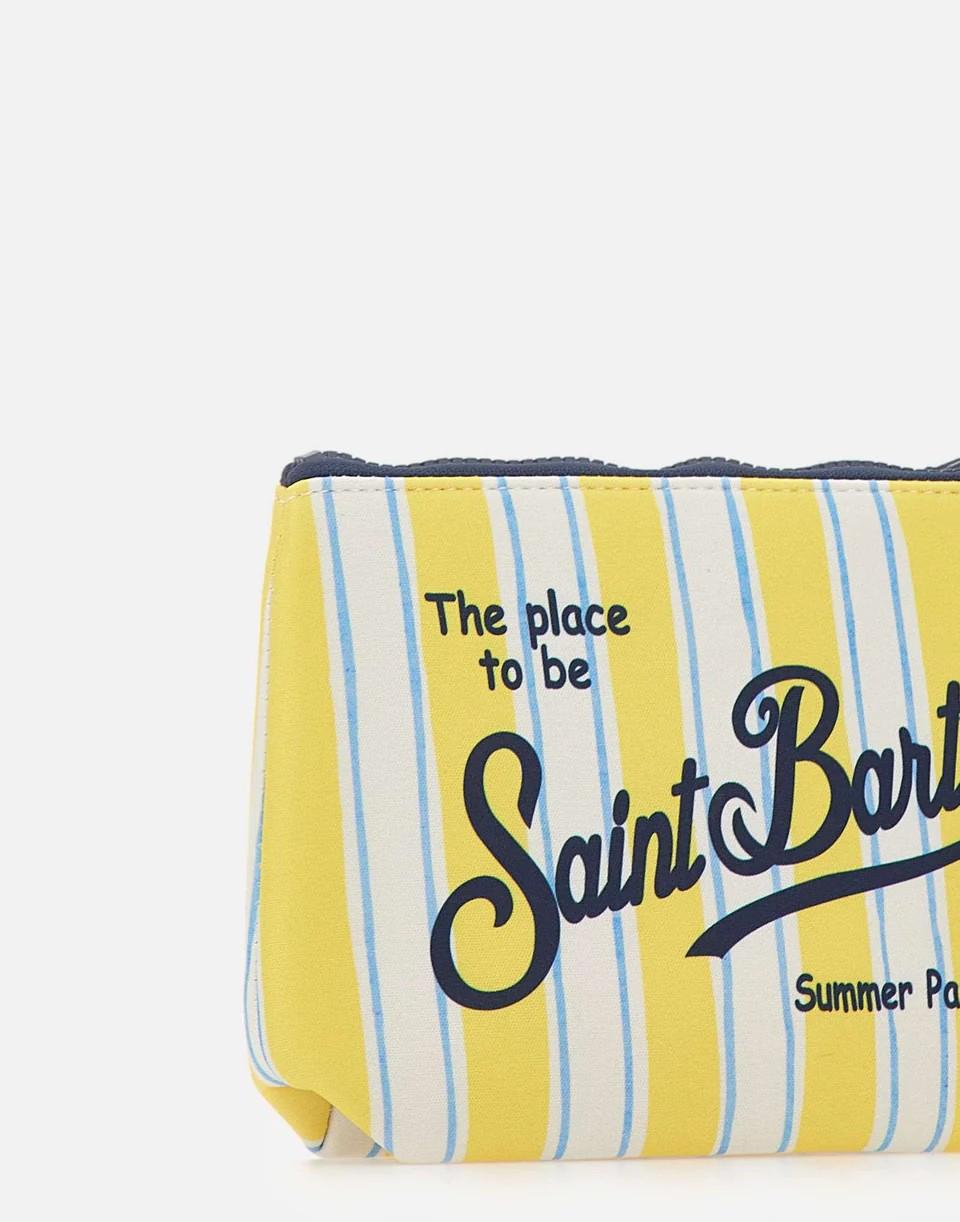 Pochette Aline in tessuto scuba giallo ALIN001 03281L MC2 SAINT BARTH 