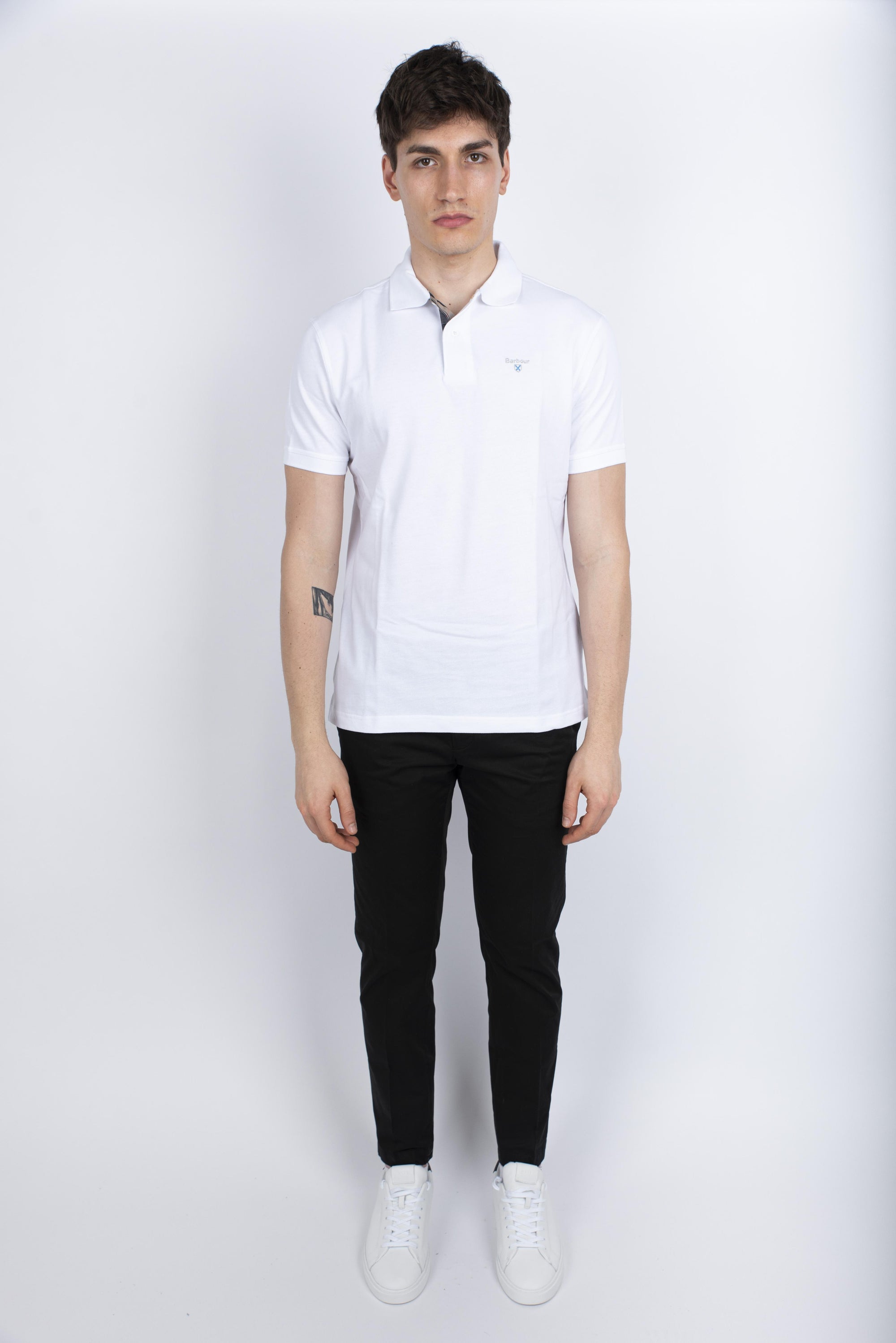 Polo in cotone bianco Barbour MML0012 WH11 BARBOUR 