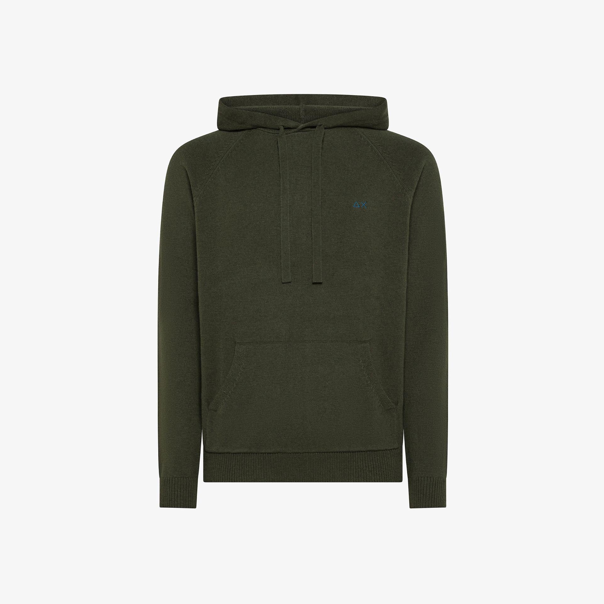 Maglia in misto cashmere con cappuccio K45113 74 SUN68 