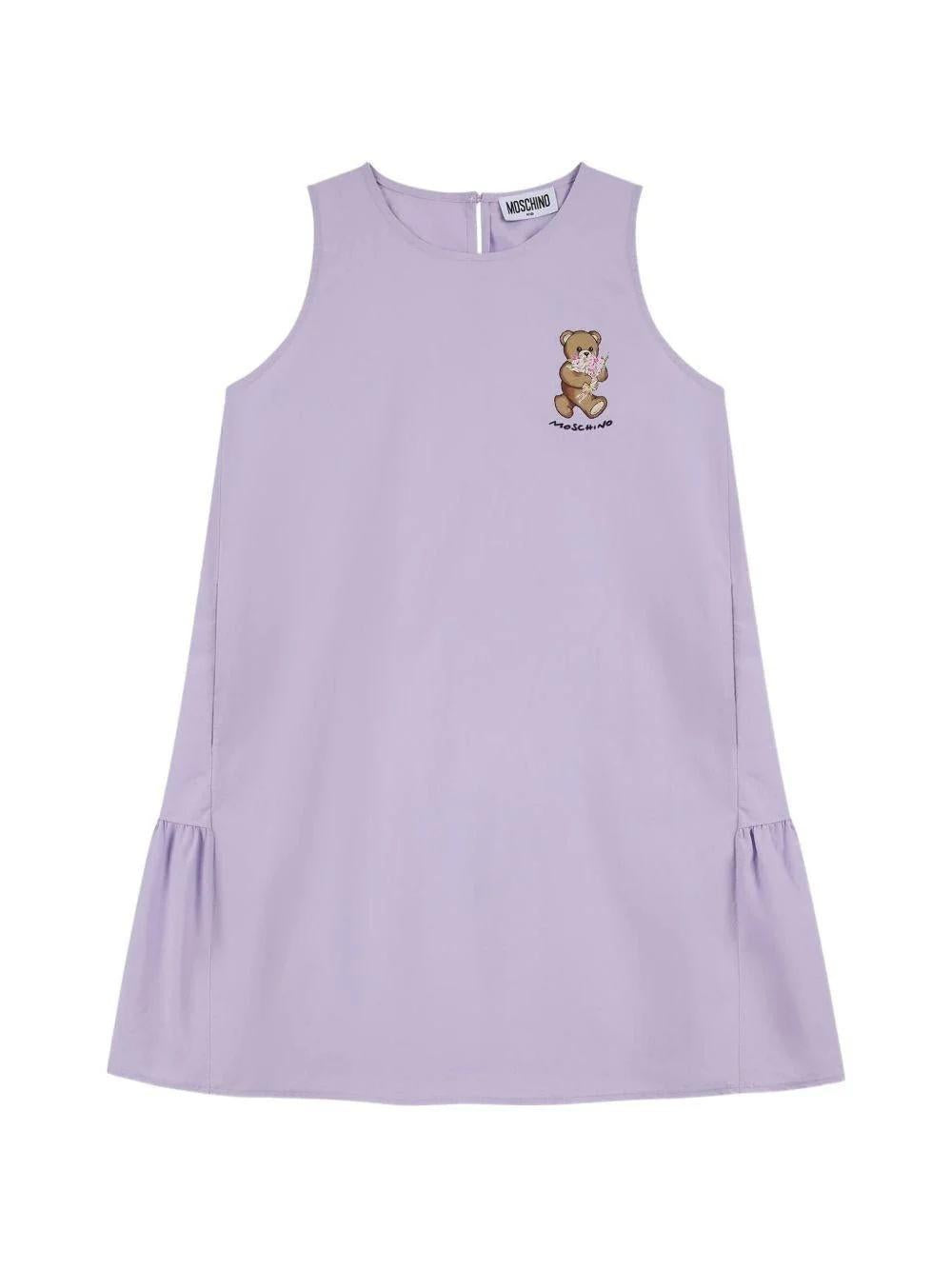 Abito con stampa sul davanti HDV0HELLA10 51683 MOSCHINO KID 