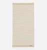Telo mare Foutas a righe beige e bianche