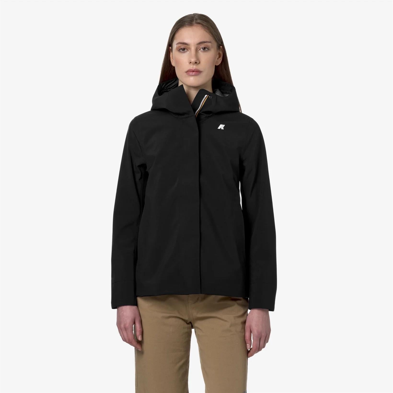 Giacca Donna Madalina Bonded Jersey nero K3137GW USY K-WAY 