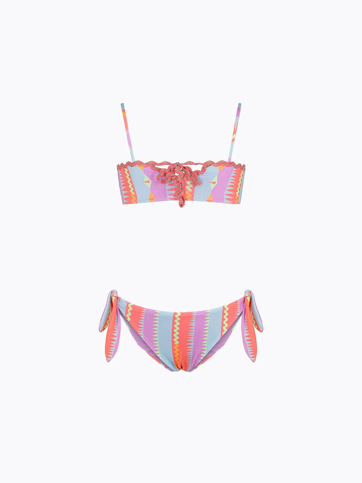 Bikini Bambina F**K Top fisso con Slip Fisso Fantasia FJ26SG0331X 24 F**K 