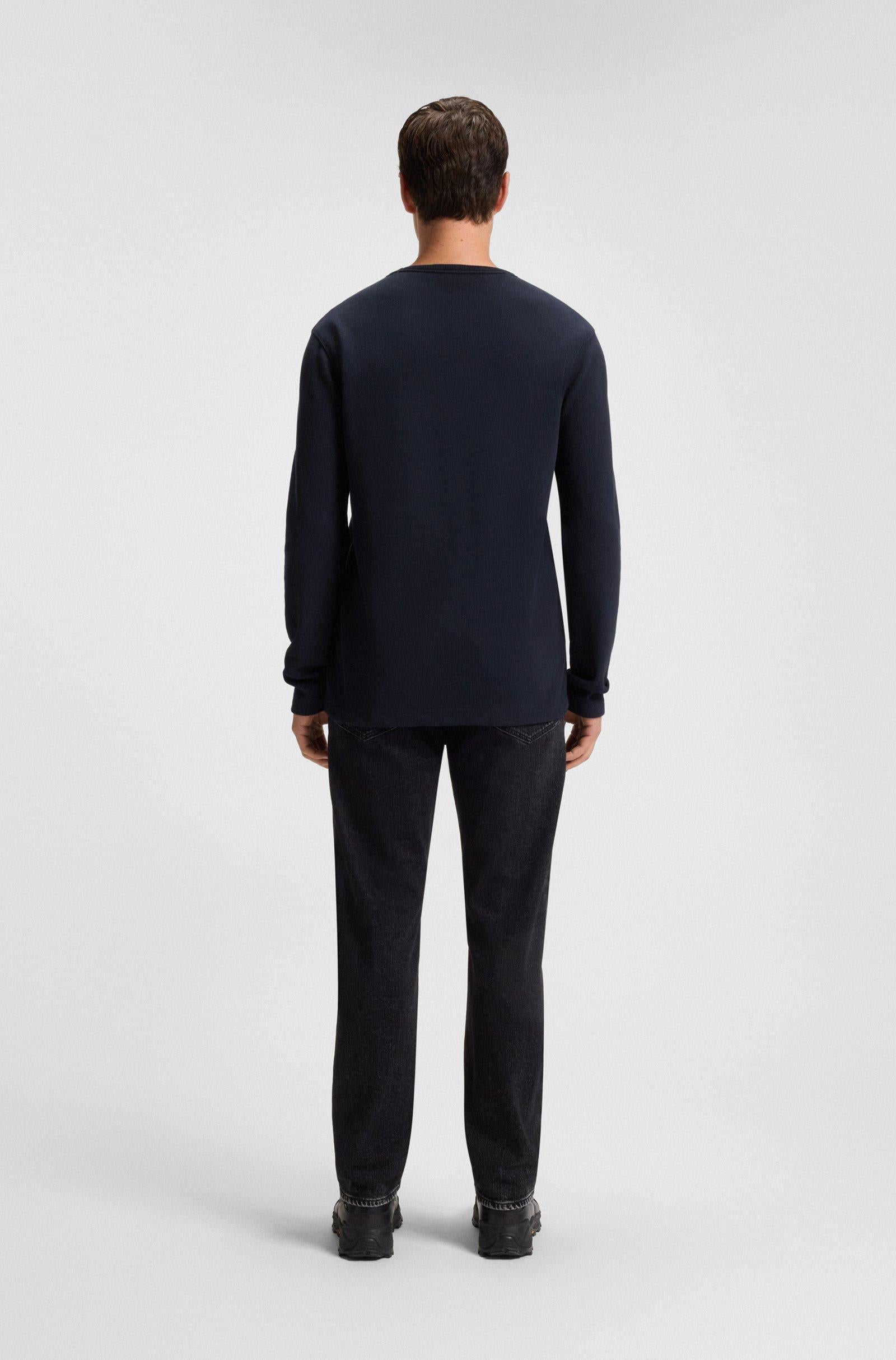 T-shirt in misto cotone con lavorazione a nido d'ape 50520725 404 BOSS 