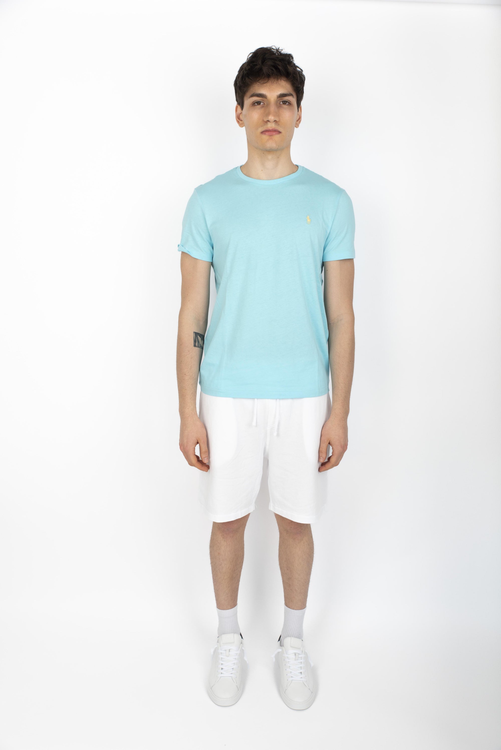 Maglietta in jersey Custom Slim-Fit aqua blue 710671438 407 POLO RALPH LAUREN 