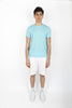 Maglietta in jersey Custom Slim-Fit aqua blue