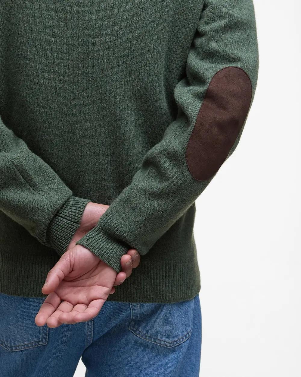 Maglione con zip Patch MKN0731 OL51 BARBOUR 