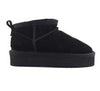 Winter boot with suede platform sole