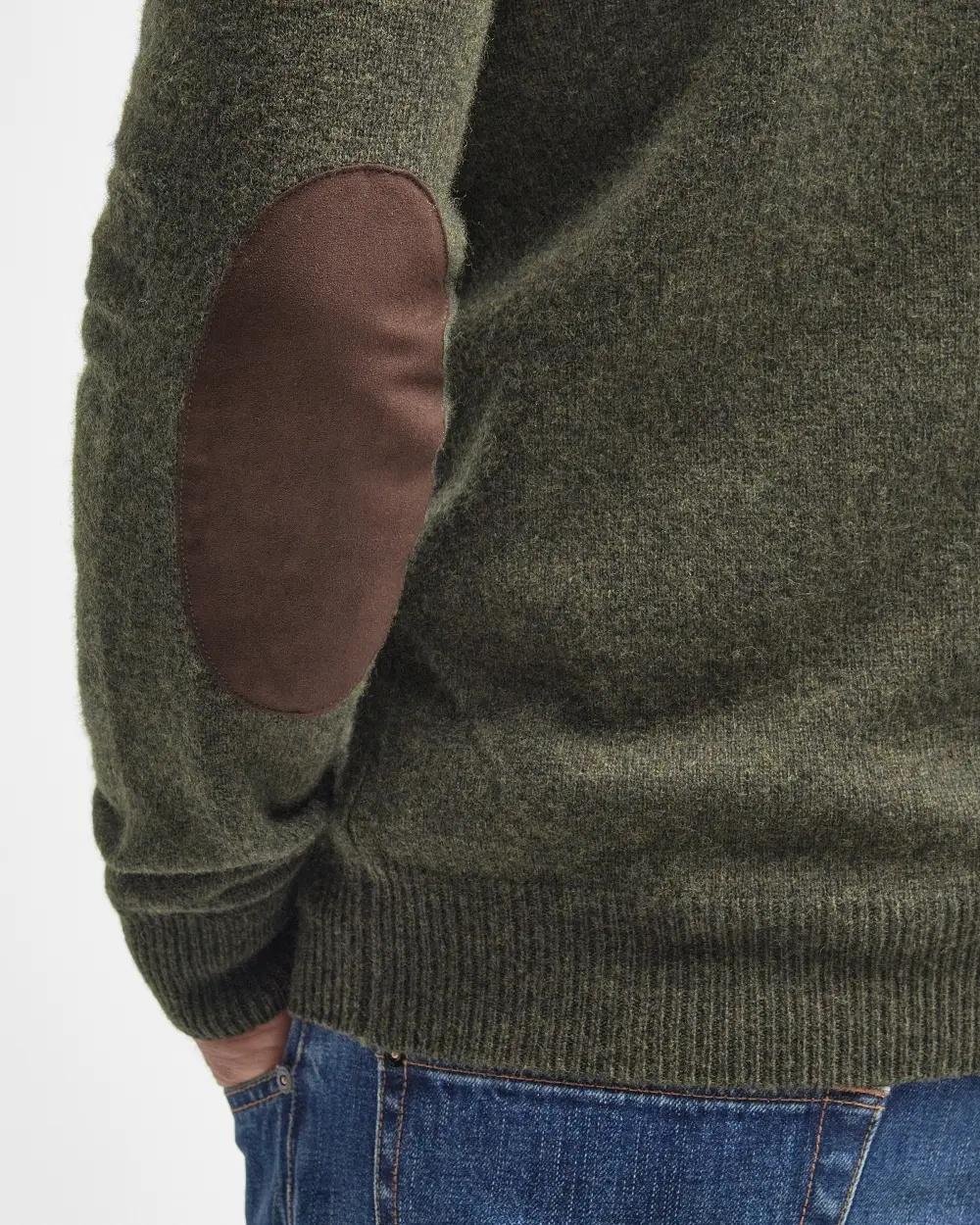 Felpa con toppa sul gomito Essential MKN0585 GN73 BARBOUR 