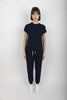 Maglia a girocollo in jersey di cotone cruise navy
