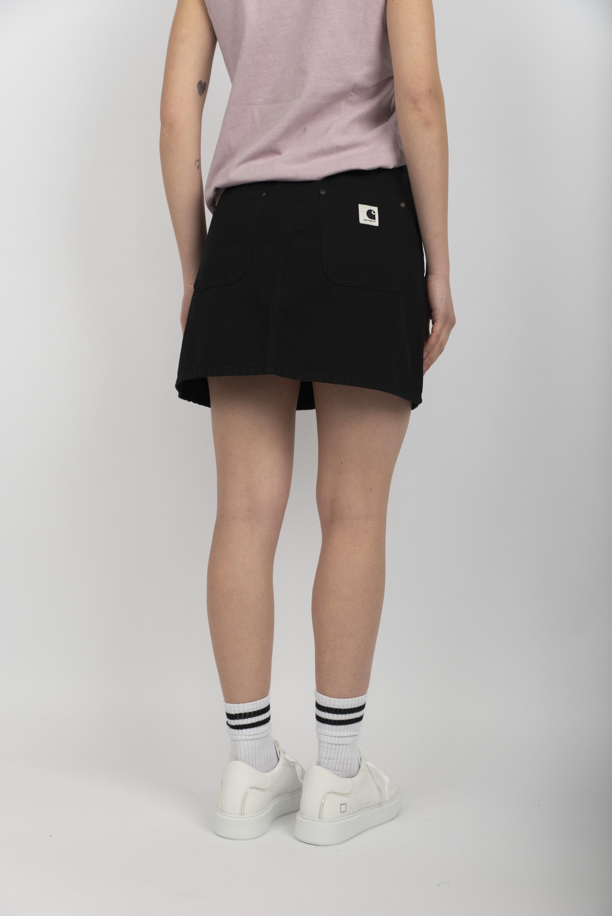 Gonna Women's Maeve Double Knee Skirt black stone washed  I034836 8906 CARHARTT WIP 