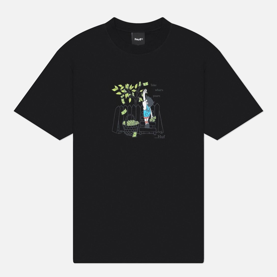 T-shirt "Take what's yours" TS02635 BLACK HUF 
