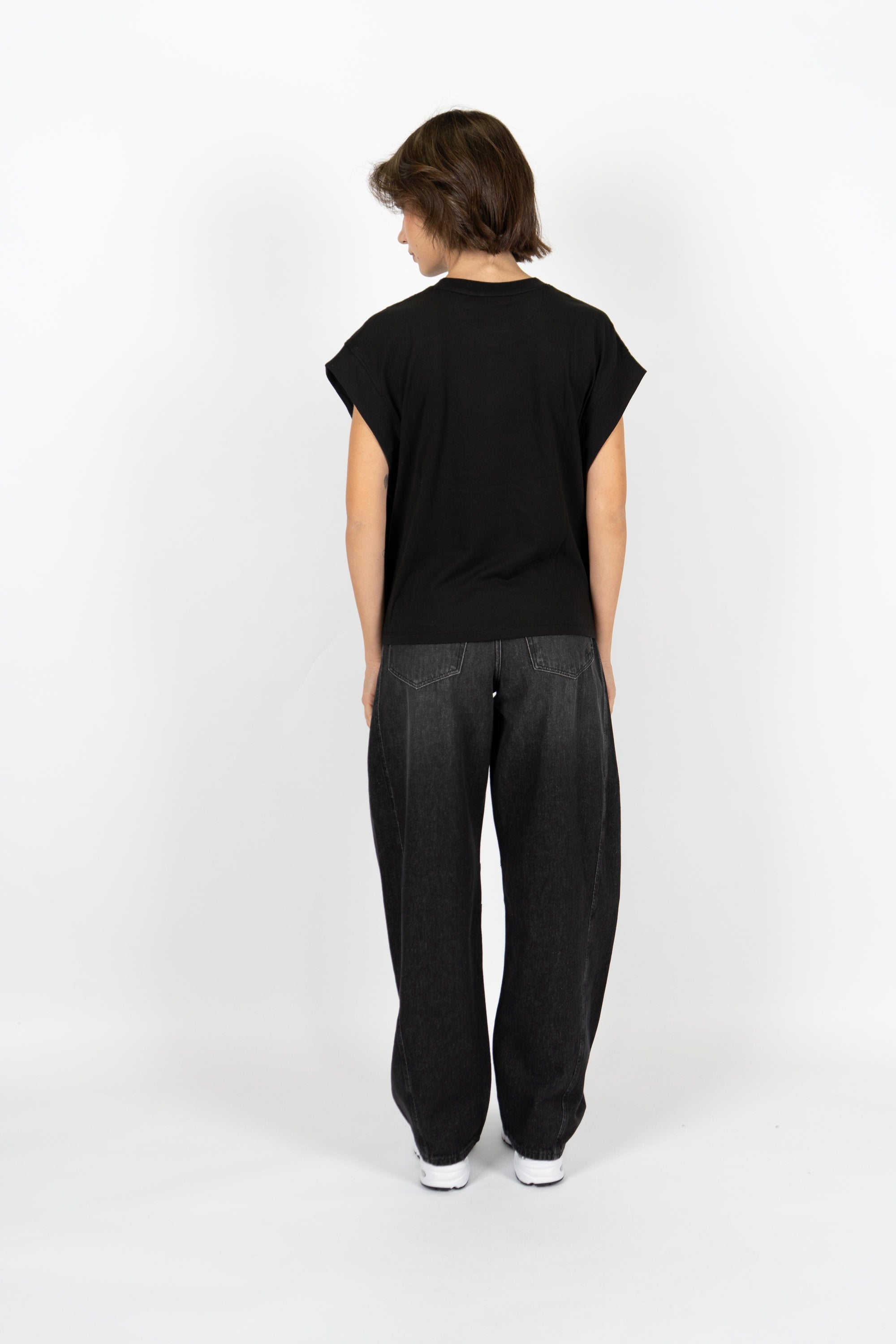 T-shirt con logo scritto a mano in jersey di cotone 50547799 001 BOSS 