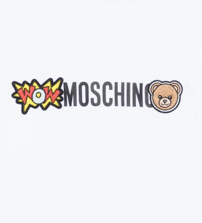 T-shirt con ricamo HUM05QLAA24 10101A MOSCHINO KID 