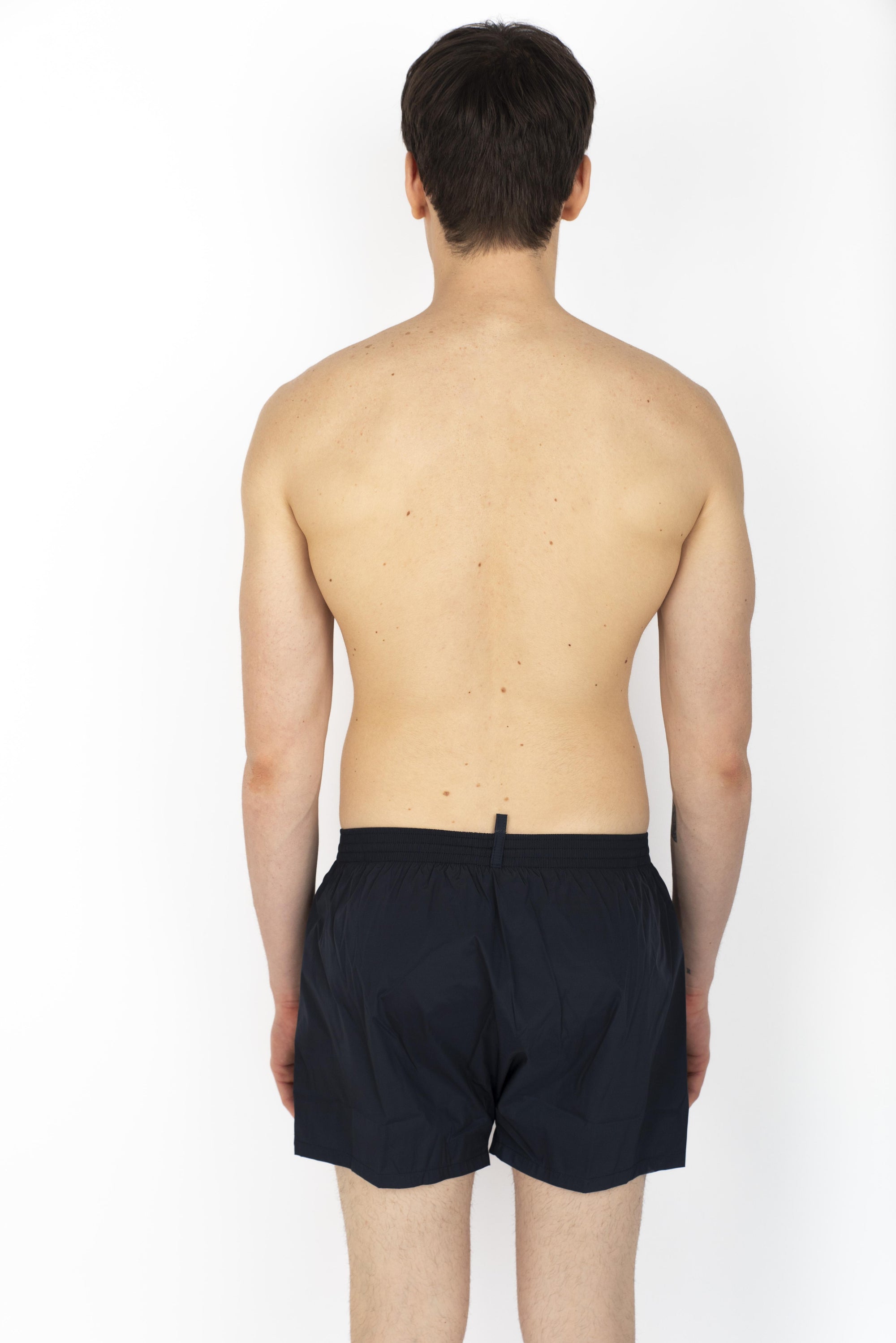 Swim boxer midi blu con side logo bianco  D7B646000 417 DSQUARED BEACHWEAR 