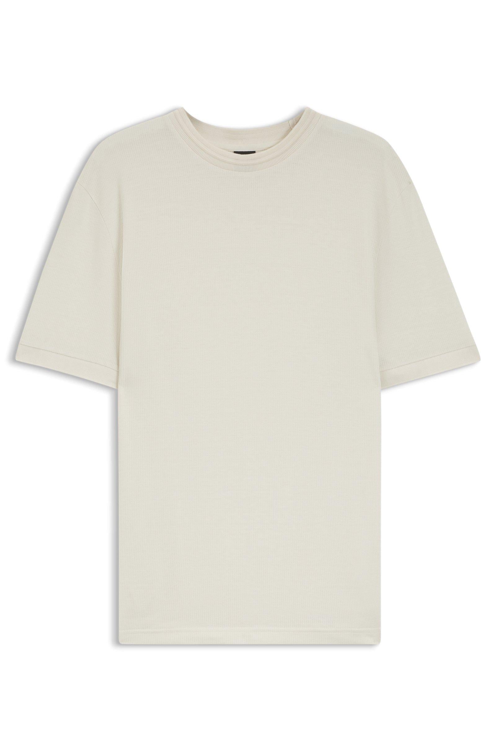 T-shirt regular fit in misto cotone mercerizzato 50554626 131 BOSS 