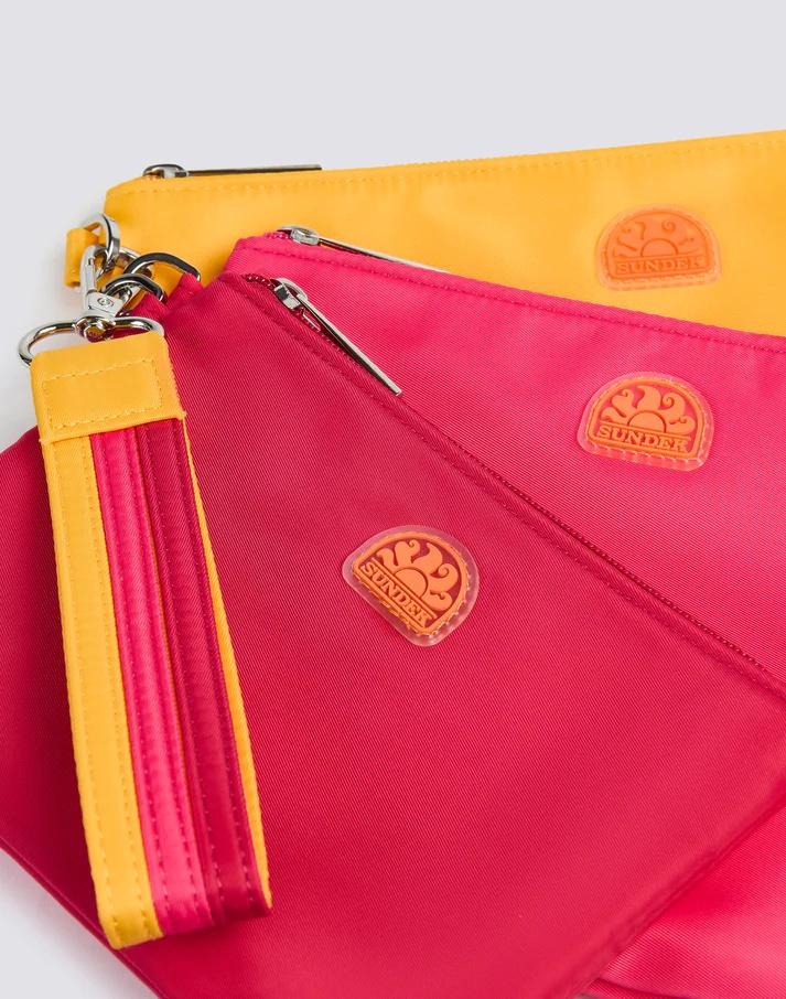Han mini pochette a tre con portachiavi AM083ABPY800 A7102 SUNDEK 
