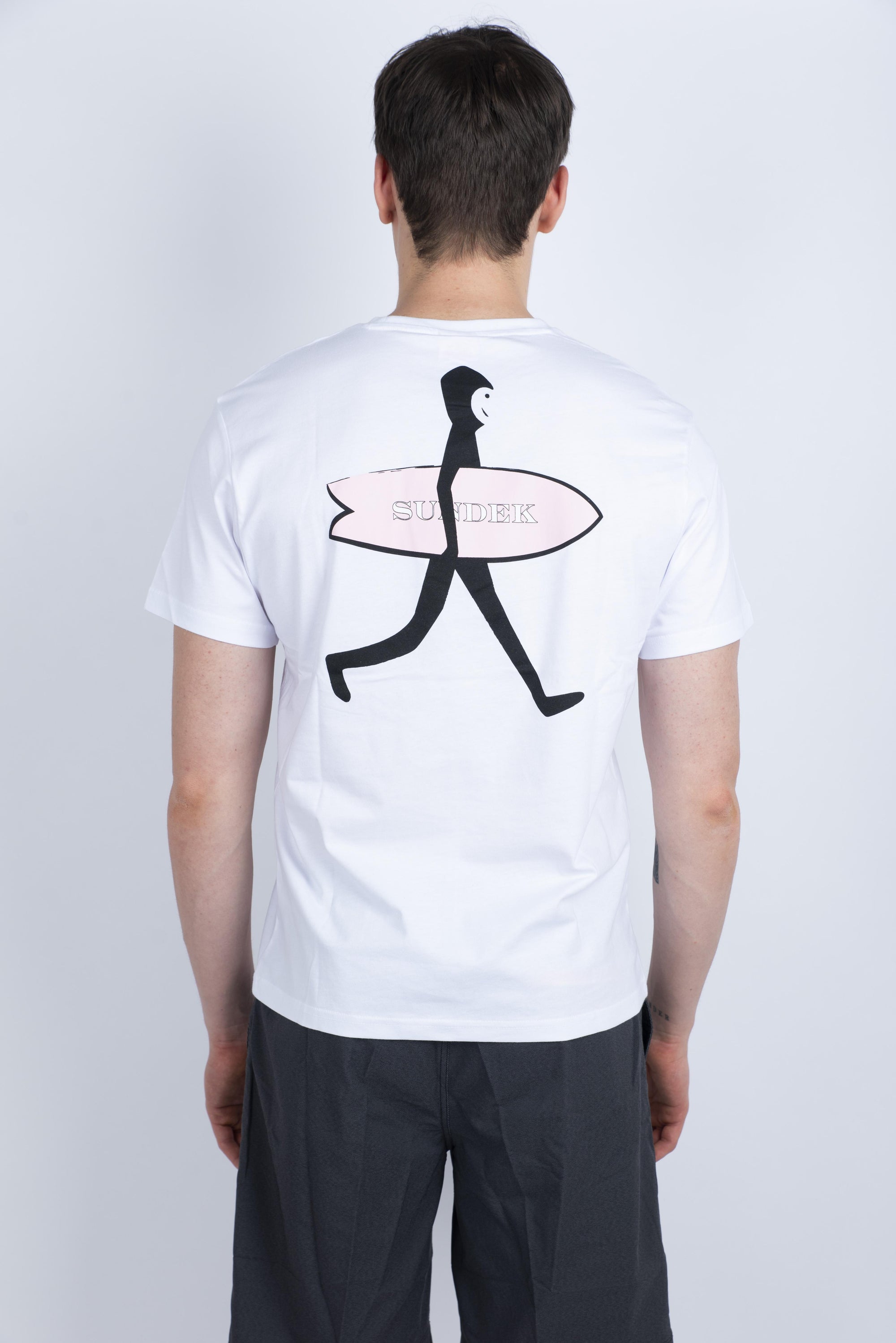 T-shirt con tasca Wetsuit bianco M673TEJ7800 00600 SUNDEK 