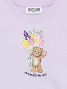 Felpa con stampa orsetto HLF02MLDA00 51683 MOSCHINO KID 