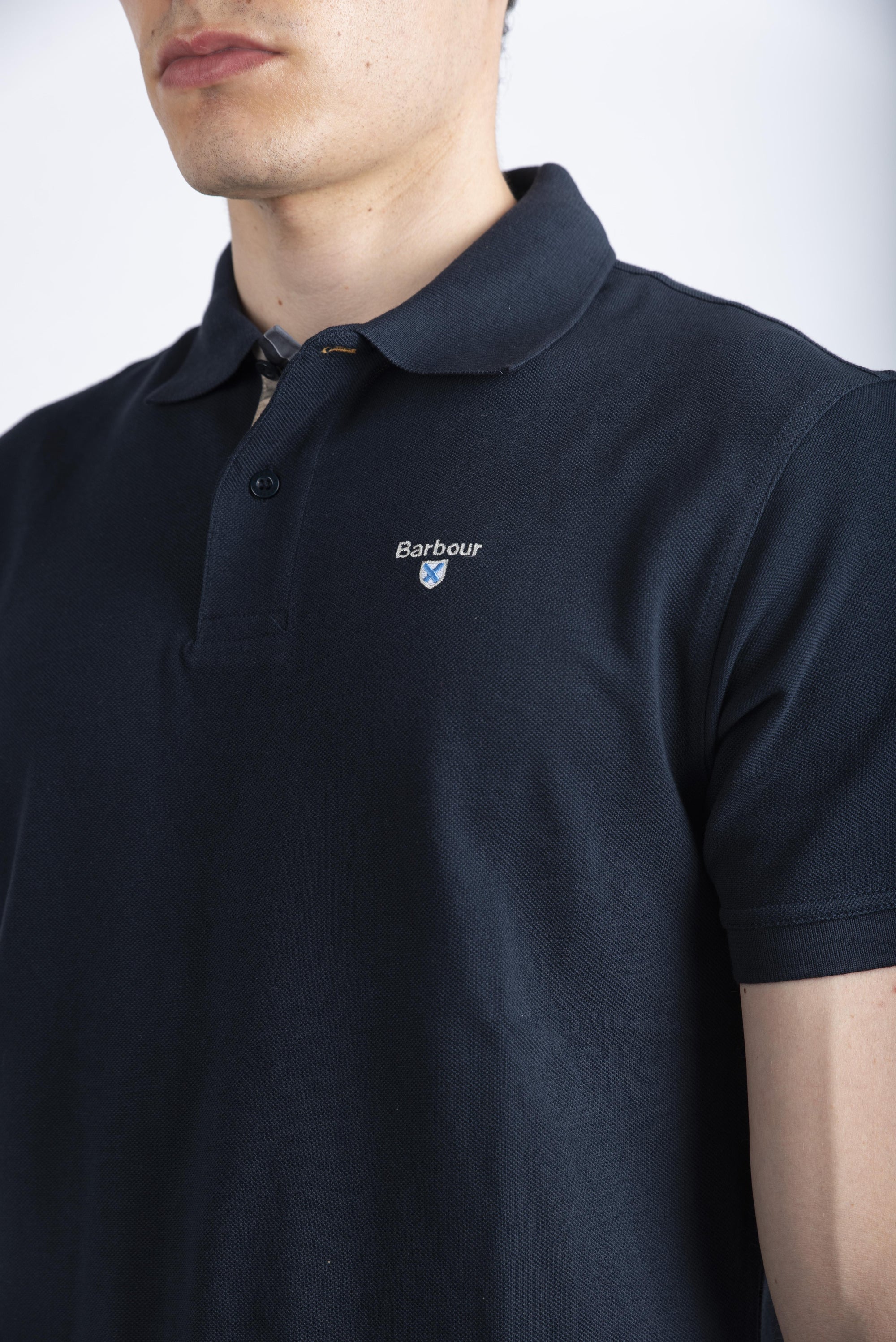 Polo in cotone navy Barbour MML0012 NY31 BARBOUR 