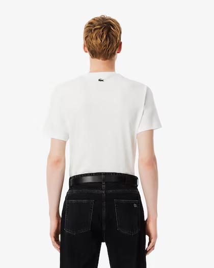 T-shirt in cotone stampato TH5634 001 LACOSTE 