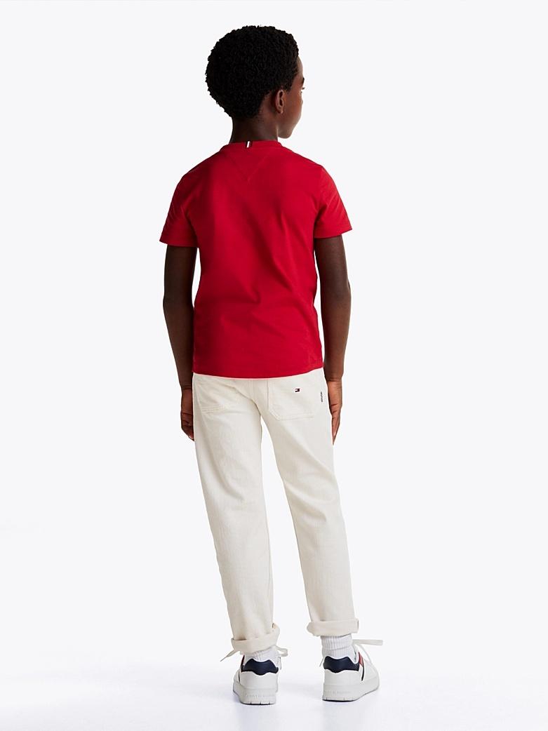 T-shirt con inserto in maglia e logo KB0KB09351T XLD TOMMY HILFIGER 