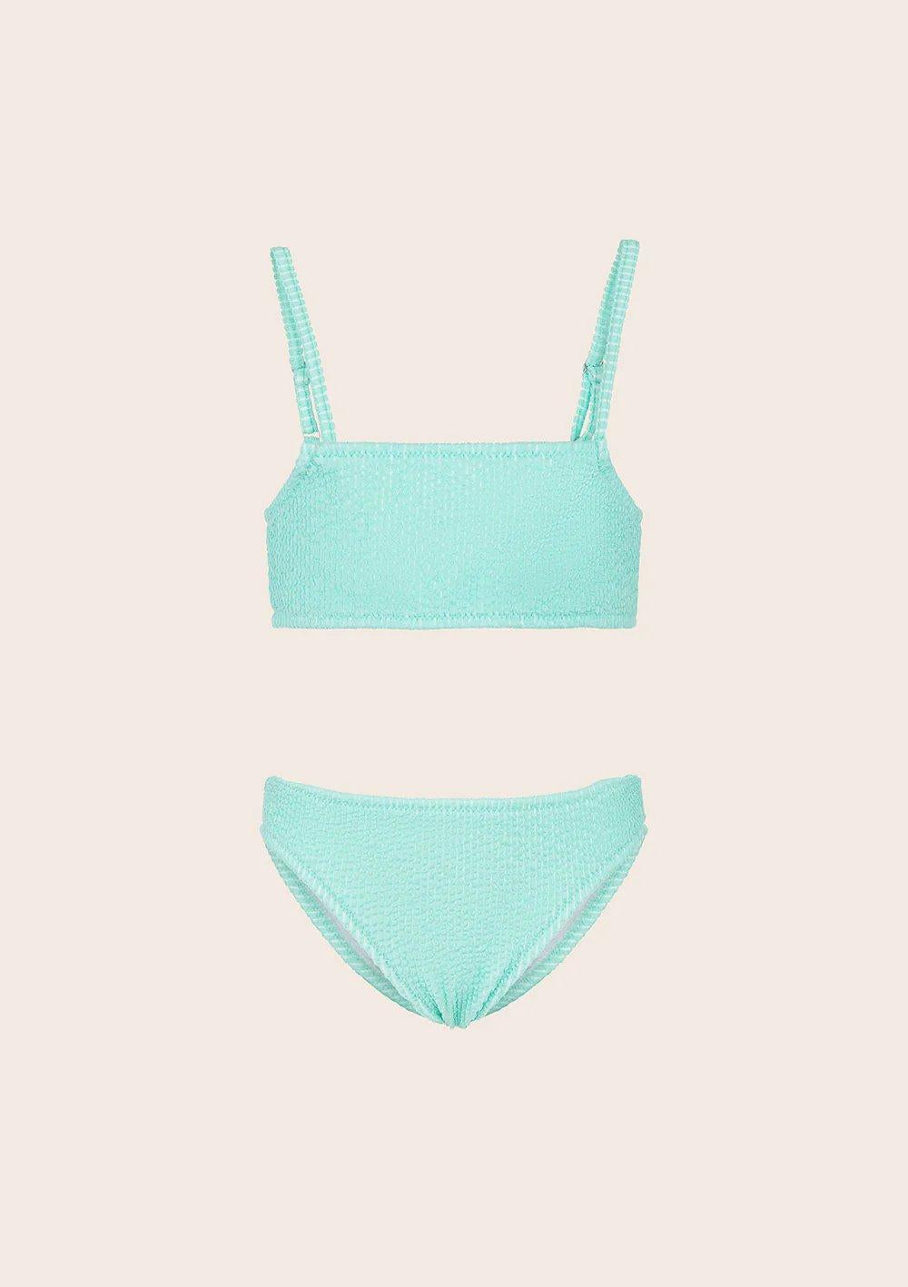 Bikini Bambina Top con Slip Fisso Verde Acqua G1L05UF AQ F**K 