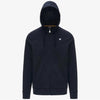 Giacca in pile atletica da uomo blu con tasche