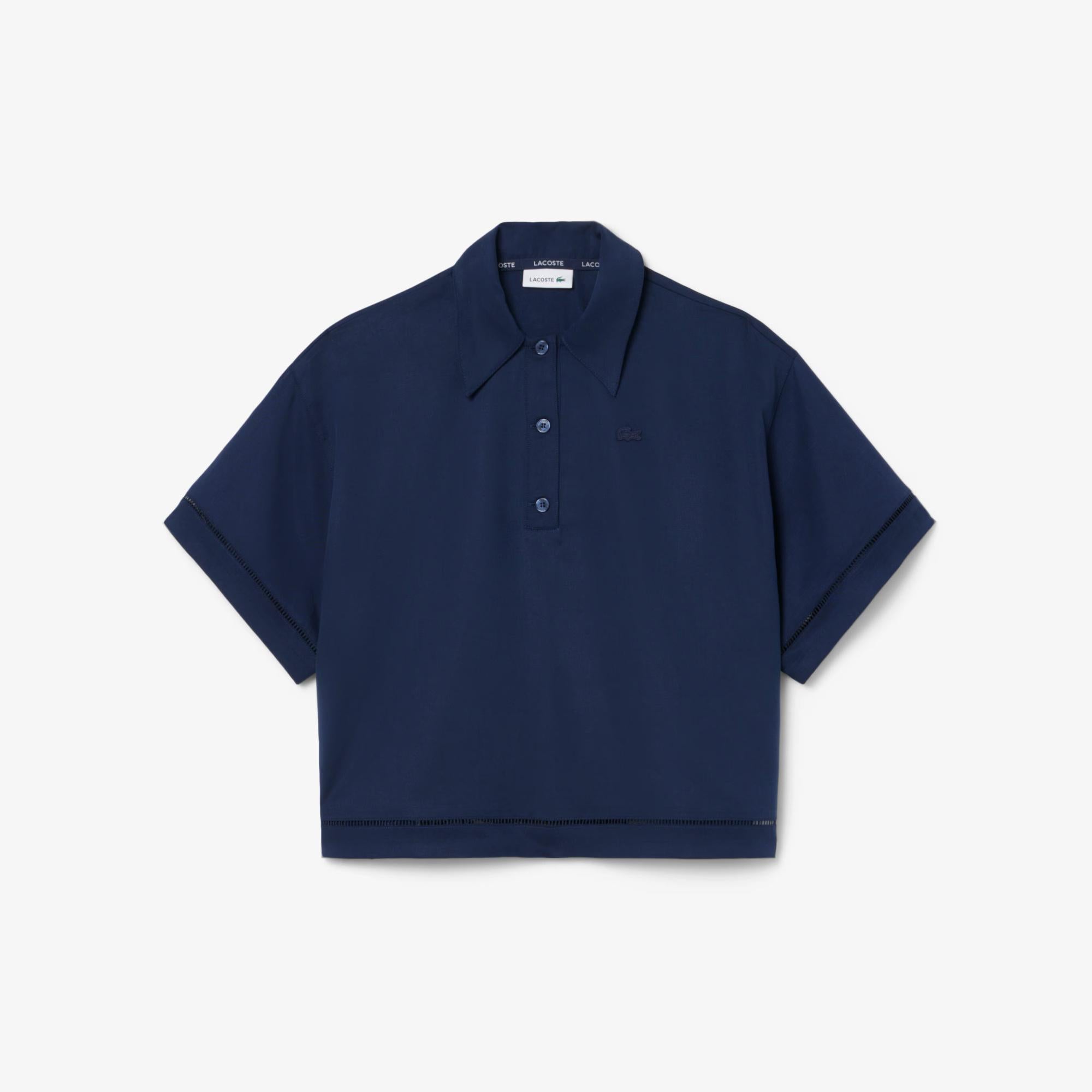 Polo oversize in twill fluido CF0061 166 LACOSTE 