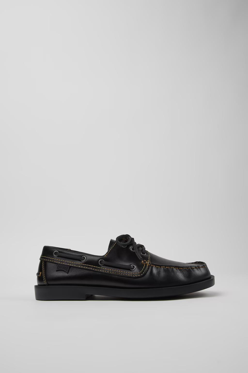 Mocassini da barca in pelle nera K101013 004 CAMPER 