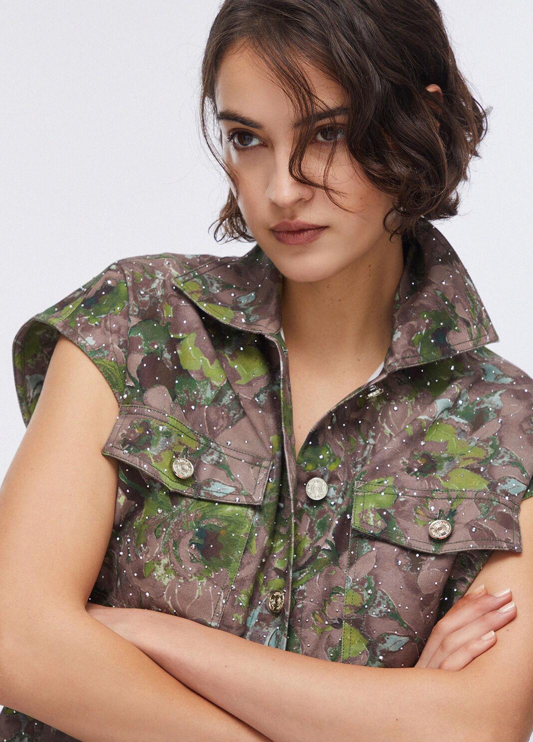Gilet con stampa WA6341T433A P9360 LIU JO WHITE1 