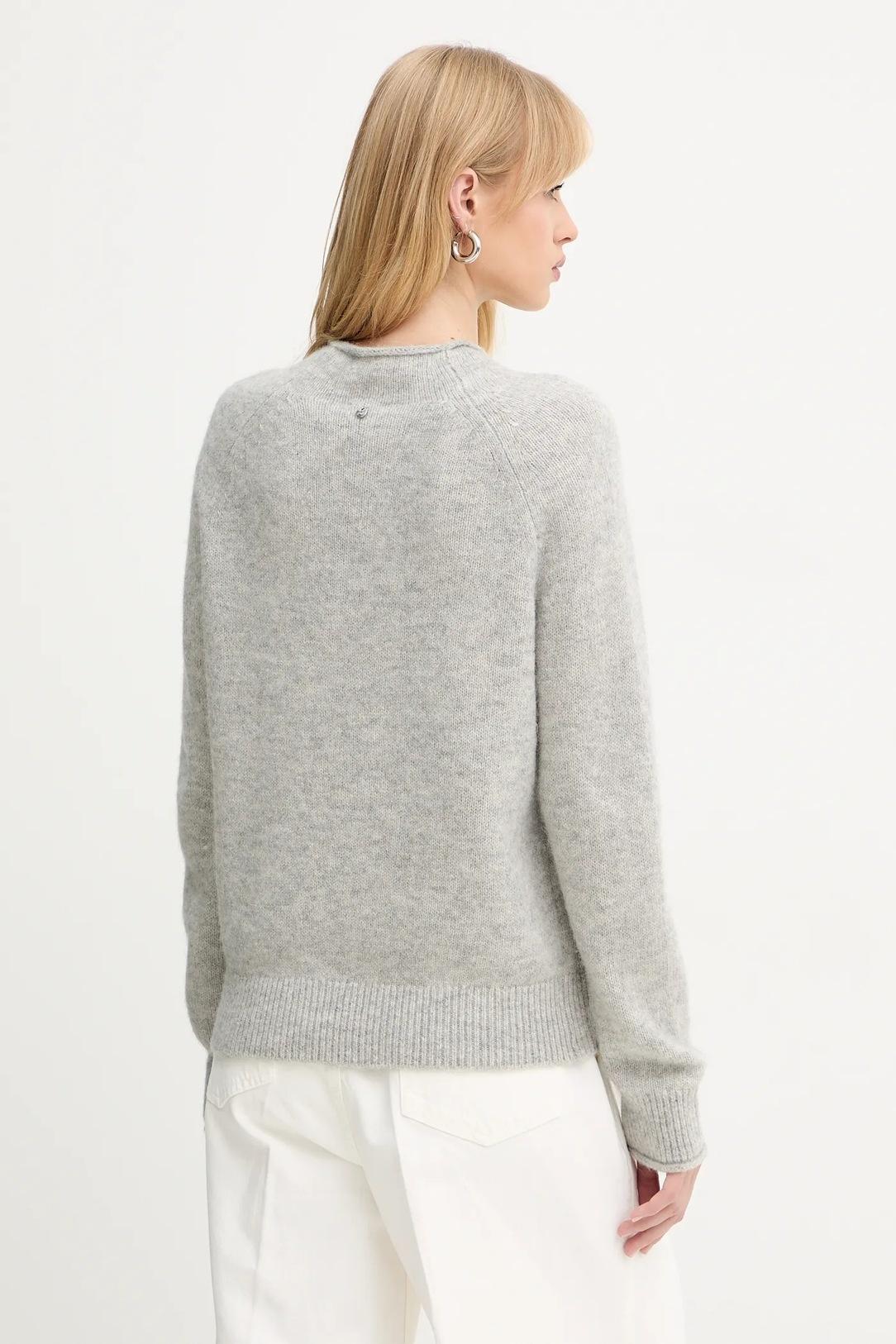 Maglione in misto lana con colletto e polsini arrotolati 50548930 056 BOSS 