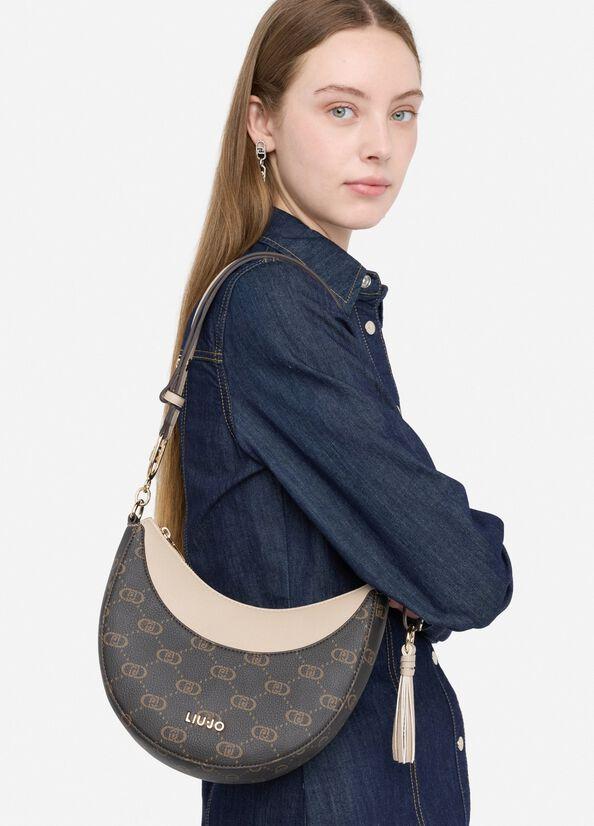 Borsa hobo media con logo AF5251E0053 51308 LIU JO ACCESSORIES 