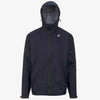 Giacca impermeabile da viaggio unisex grigio blu con design ripiegabile