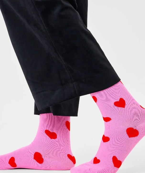 Heart Sock P000068 PINK HAPPY SOCKS 