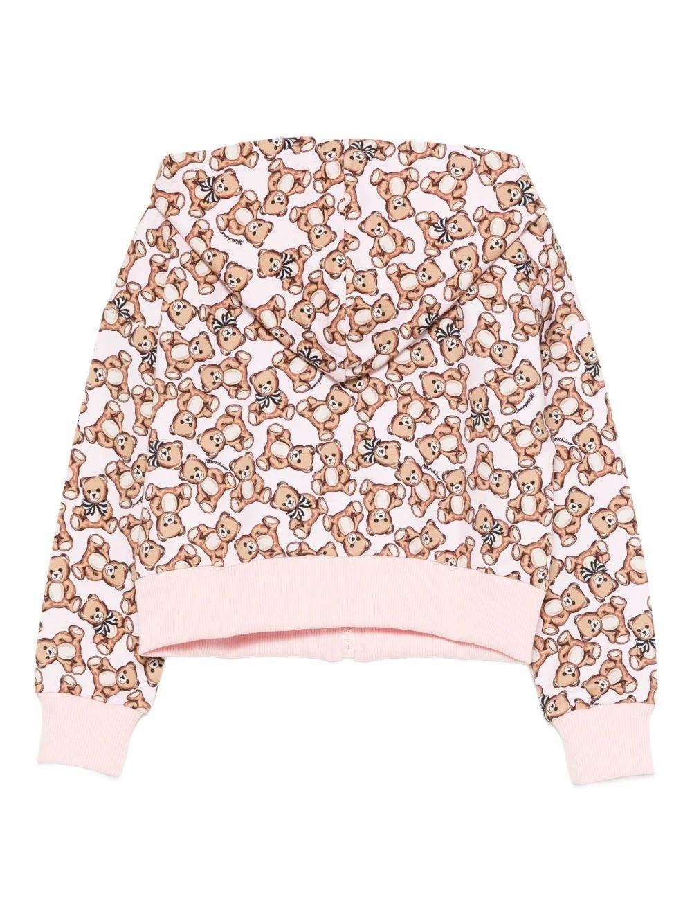 Felpa con stampa all-over HDF06FLDB6C 84922 MOSCHINO KID 