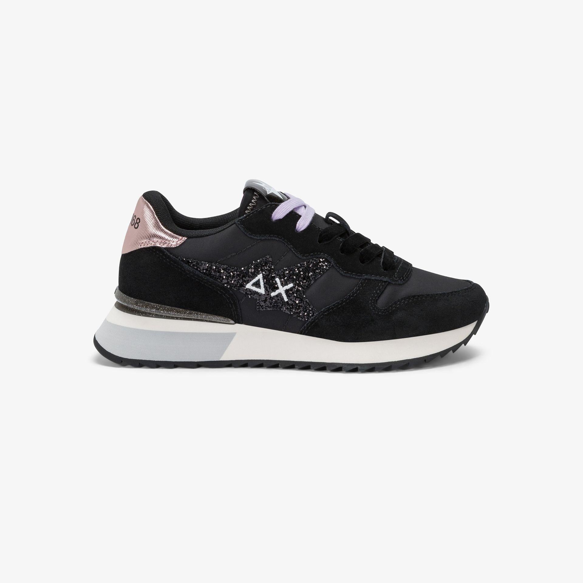 Sneaker Stargirl Glitter in nylon e suede Z45217 11 SUN68 SHOES 