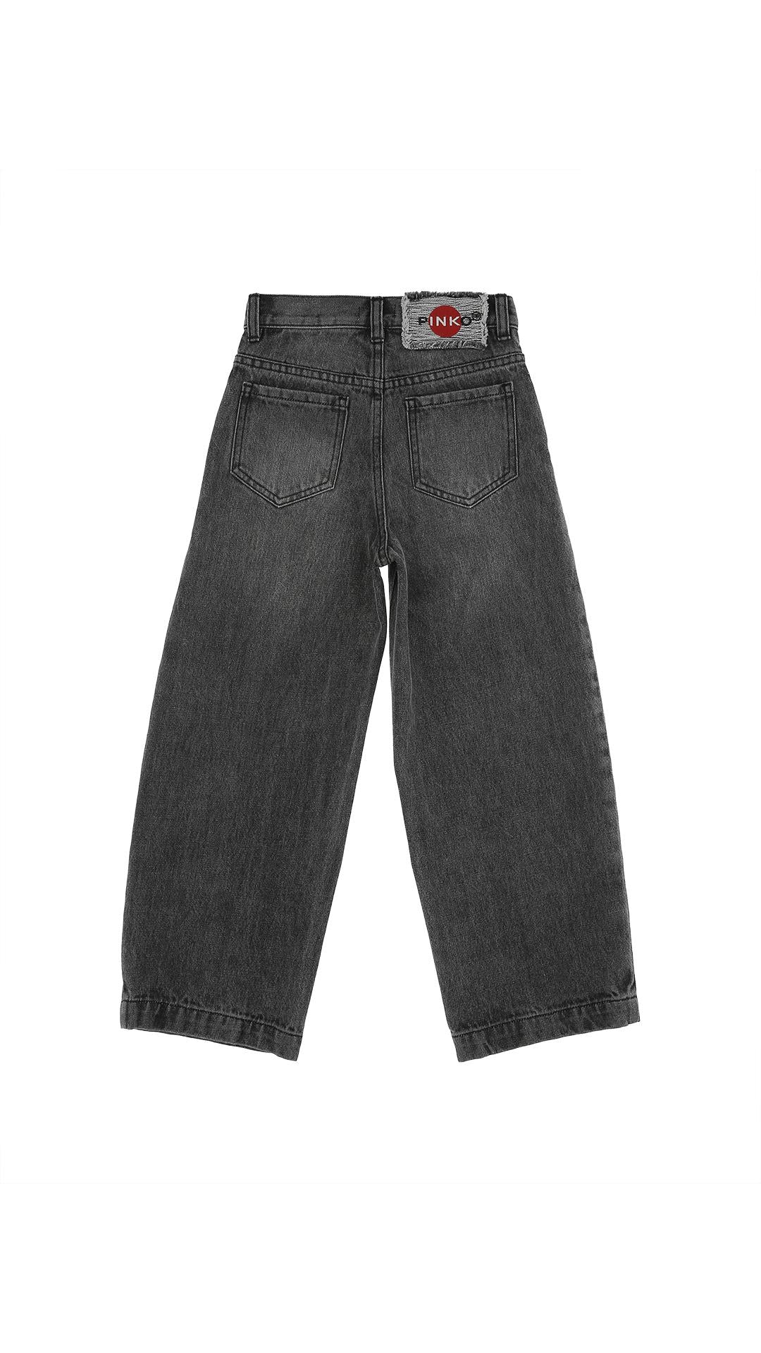 Jeans ampi con logo posteriore KFPA022CDF017 D807 PINKO 