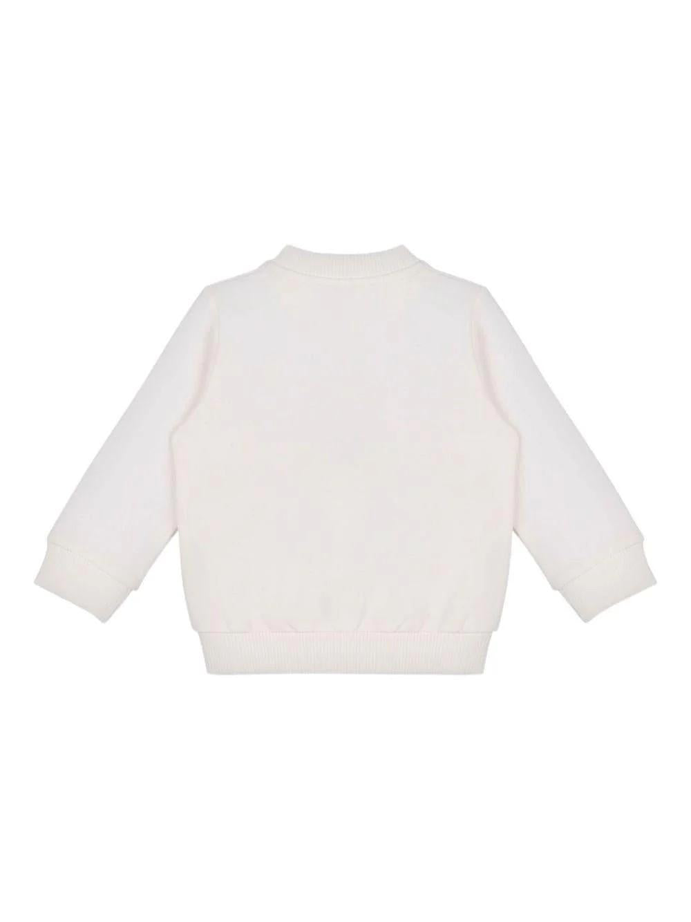 Felpa per neonata con motivo Teddy Bear MFF02KLDA16 10063 MOSCHINO BABY 