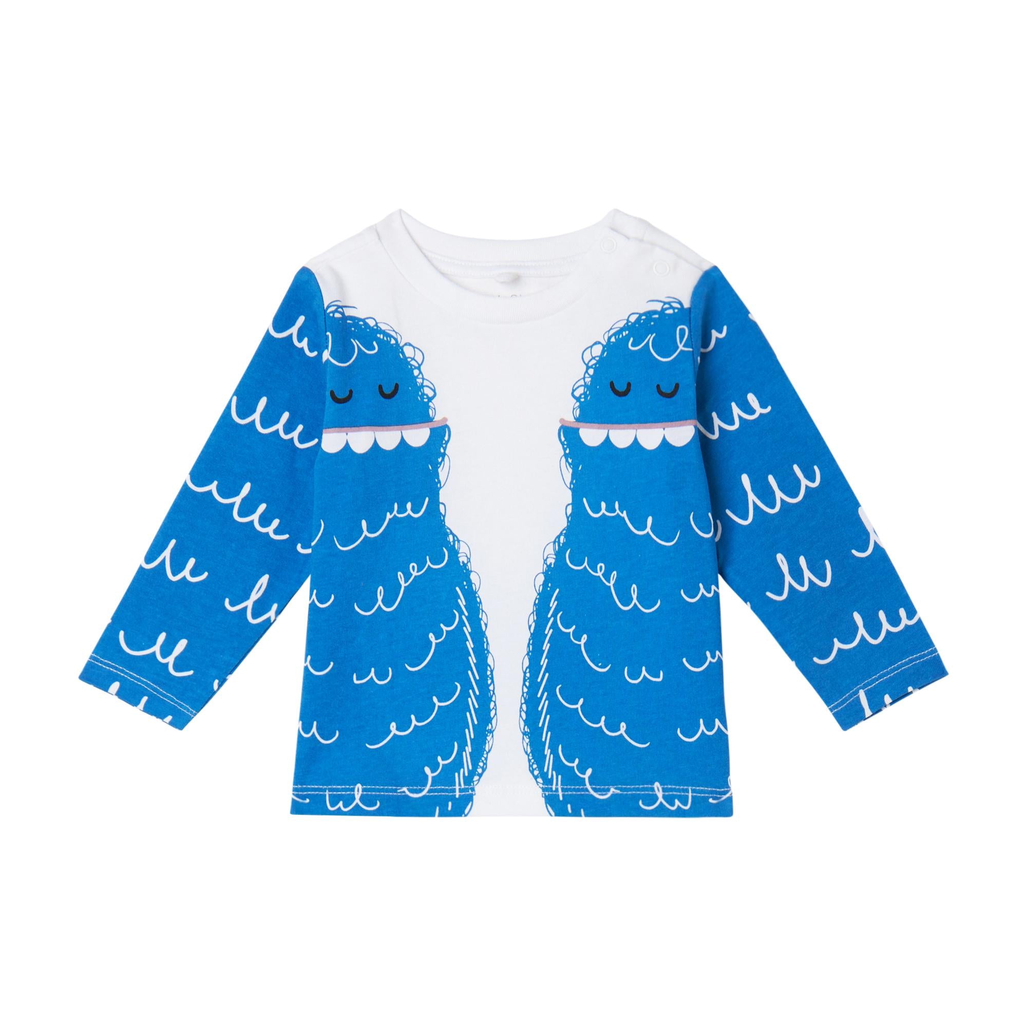 T-shirt Girocollo con Grafica Mostro TX8540Z0434 100 STELLA MCCARTNEY 