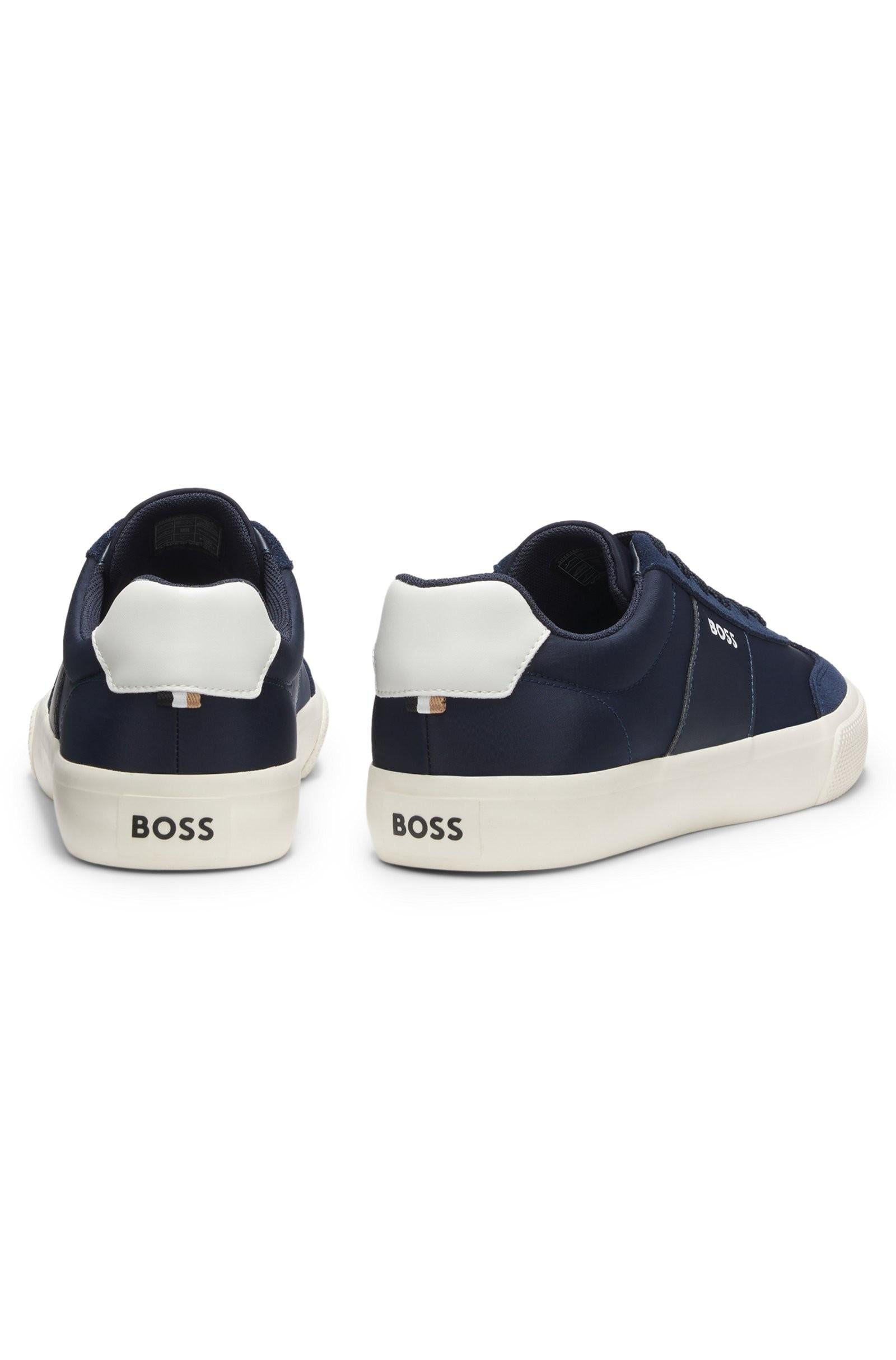 Sneakers con inserti in pelle scamosciata 50563847 401 BOSS SHOES 